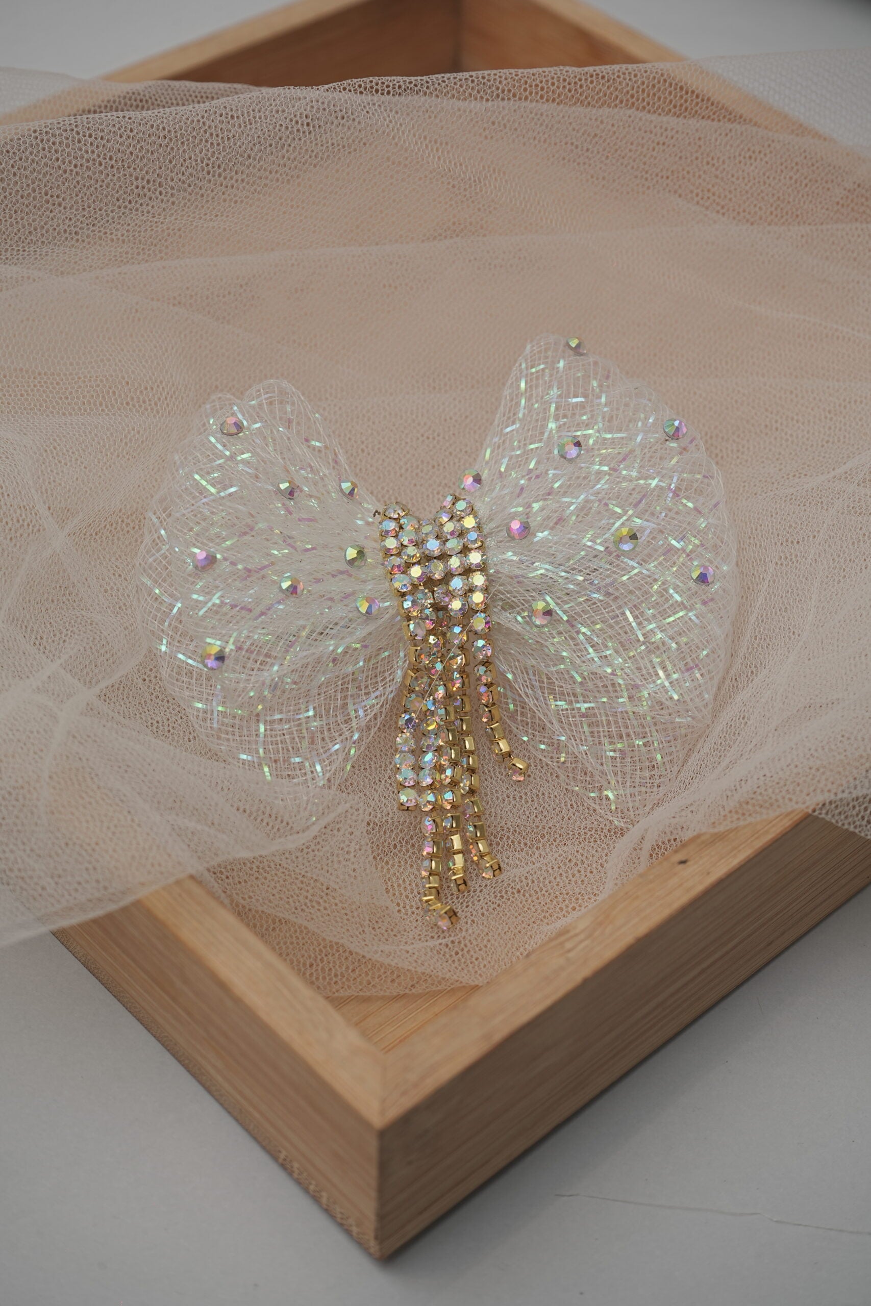 hair bow â€“ grey silver