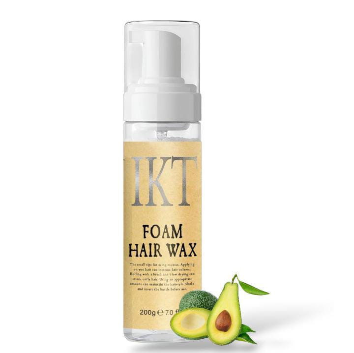 KT Hair Styling Foam Wax, Foaming Curl Pomade, Creates Soft Wraps, Mousse for Curly Hair, Defines Curls, Anti Frizz by IKT Hair Wax Stick - 200gm / 7 Fl Oz