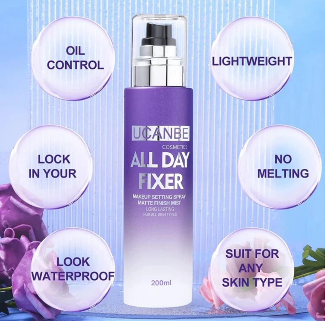 Ucanbe All Day fixer Makeup Setting Spray Matte Finish Mist 200ml