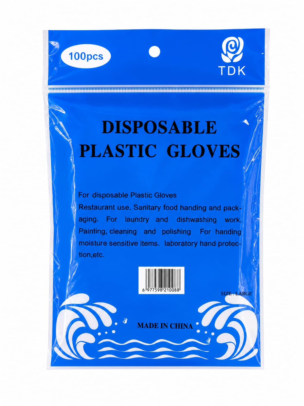 DISPOSABLE PLASTIC GLOVES PACK OF 100